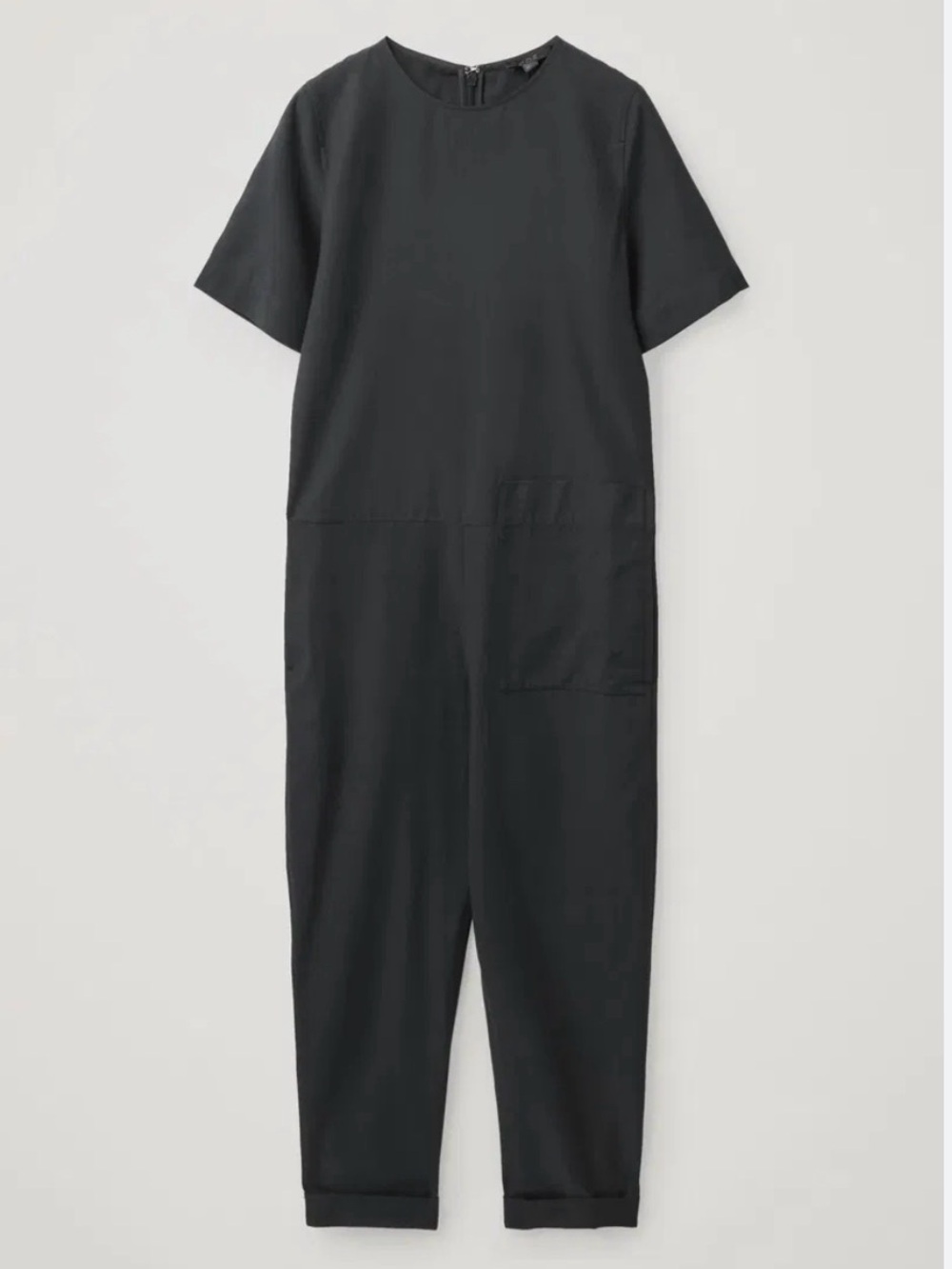 Cos Minimal Black Short-Sleeve Jumpsuit size 6